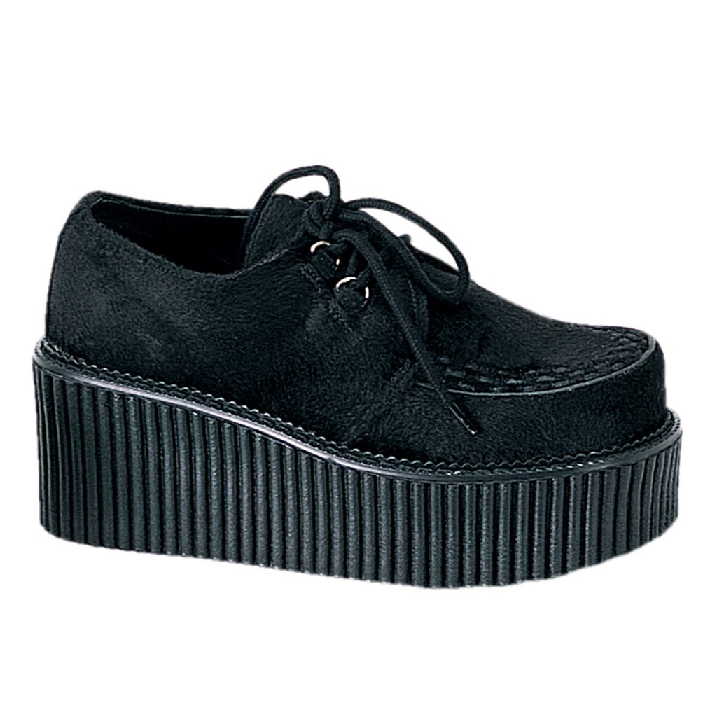 Creepers Demonia Creeper 202 Fur Femme - Noir 98431-DAUS